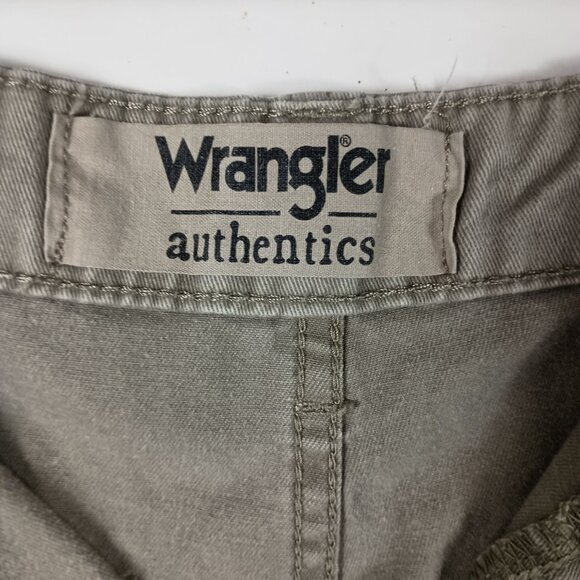 Wrangler Mens Double Utility Cargo Pants Size 34 x 30 Khaki Outdoor Workwear - Picture 8 of 11